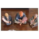 U - THREE JAPANESE HAKATA URASAKI FIGURES (M20)