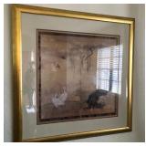 U - JAPANESE ARTWORK FRAMED 21X25' (L11)