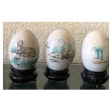 U - LOT OF THREE COLLECTIBLE EGGS (A19)