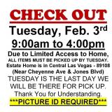 AUCTION PICK UP DAY & HOURS