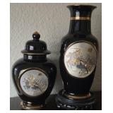 U - JAPANESE CHOKIN GINGER JAR & VASE (B8)