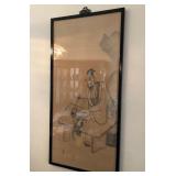 U - JAPANESE ARTWORK FRAMED 44X24' (L36)