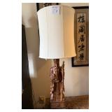 U - VINTAGE TABLE LAMP WITH FIGURAL BASE 49'T (C7)