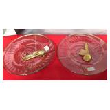 43 - ELEGANT GLASS SERVING PLATES (A90)