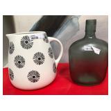 43 - MODERN PITCHER AND GLASS BOTTLE (A376)