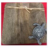 43 - WOOD SERVING BOARD TURTLE