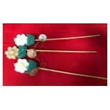 43 - FLOWER SHAPED CANDLE STICKS
