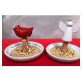 43 - CARDINAL AND ANGEL BIRD FEEDERS