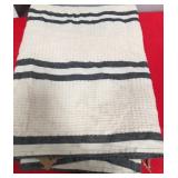 43 - TEXTURED STRIPED COTTON THROW (A413)