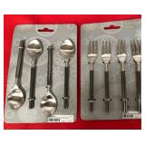 43 - MODERN APPETIZER SPOONS FORKS SET