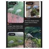 F - PATIO / GARDEN CRANE STATUE 28'T (F3)