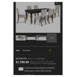 F - FORMAL DINING TABLE WITH SIX CHAIRS (K36)
