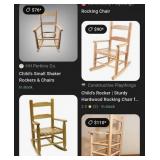 F - CHILD-SIZE WOODEN ROCKING CHAIR (K54)