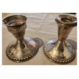 F - TWO STERLING SILVER CANDLESTICKS (L72)