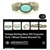 F - STERLING SILVER BRACELET 35 GRAMS (L67)