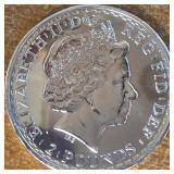 2014 GREAT BRITAIN 1 OZ .999 FINE SILVER COIN