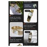 11 -YVES SAINT LAURENT WOMENS GOLDTONE WATCH(2)