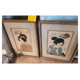 F - TWO PIECES GEISHA FRAMED ART 23X17'EA (L2)