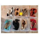 F - EIGHT PAIR OF WOMEN'S SHOES SIZE 9/9.5 (L52)