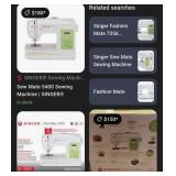 F - SINGER FASHION MATE PORTABLE SEWING MACHINE