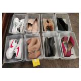 F - EIGHT PAIR OF WOMEN'S SHOES SIZE 9/9.5 (M16)