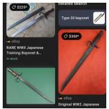 F - JAPANESE TYPE BAYONET WITH HOOKED QUILLON (L14