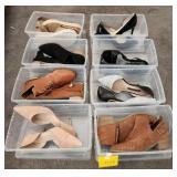 F - EIGHT PAIR OF WOMEN'S SHOES SIZE 9 (M20)