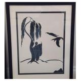 K -  ASIAN ARTWORK FRAMED 27X21'