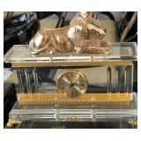 K - DECORATIVE SPHYNX MANTEL CLOCK 15X17'
