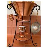 K - VINTAGE SMITH & HAWKEN COPPER BEVERAGE STAND