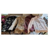 K - LOT OF SILK & OTHER WOMEN'S TOPS SIZE S/XS