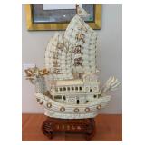 K - DECORATIVE PORCELAIN DRAGON BOAT 32'T