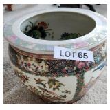 K - VINTAGE CHINESE PORCELAIN FISHBOWL PLANTER 12'