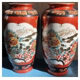 K - PAIR OF VINTAGE CHINESE PORCELAIN VASES 14'T