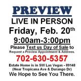 PREVIEW LIVE IN PERSON - Friday, February 20th