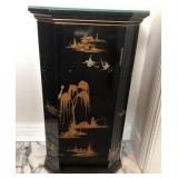 K - BLACK LACQUER WARE CHEST 30X12X17'