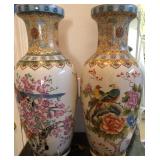 K - TWO CHINESE FAMILLE ROSE PORCELAIN VASES 23'T