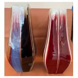 K - TWO CERAMIC DECORATIVE VASES MAX 22'T