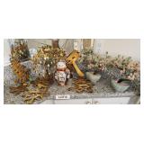K - 'JADE' TREES, GINGER JAR, MIXED BRASS TRIVETS