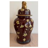 K - VINTAGE PORCELAIN GINGER JAR 24'T