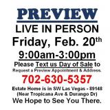 PREVIEW LIVE IN PERSON - Friday, February 20th