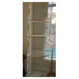 K - METAL CORNER CURIO DISPLAY / PLANT STAND