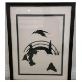 K - ASIAN ARTWORK FRAMED 27X21'