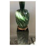 K - UTTERMOST VERIDIAN RIDGE VASE WITH STAND 31'T