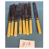 11 - VINTAGE LANERS FRARY CLARK KNIFE SET(H13)