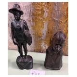 11 - TWO COLLECTIBLE CARVED FIGURINES (P37)
