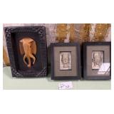 11 - THREE PIECES FRAMED WALL DECOR (P32)