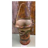 11 - JAPANESE PORCELAIN BASKET VASE 19'T (P17)