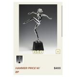 375 - ART DECO CHROME PLATED SCULPTURE 14'T (S3)