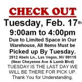 AUCTION PICK UP DAY & HOURS